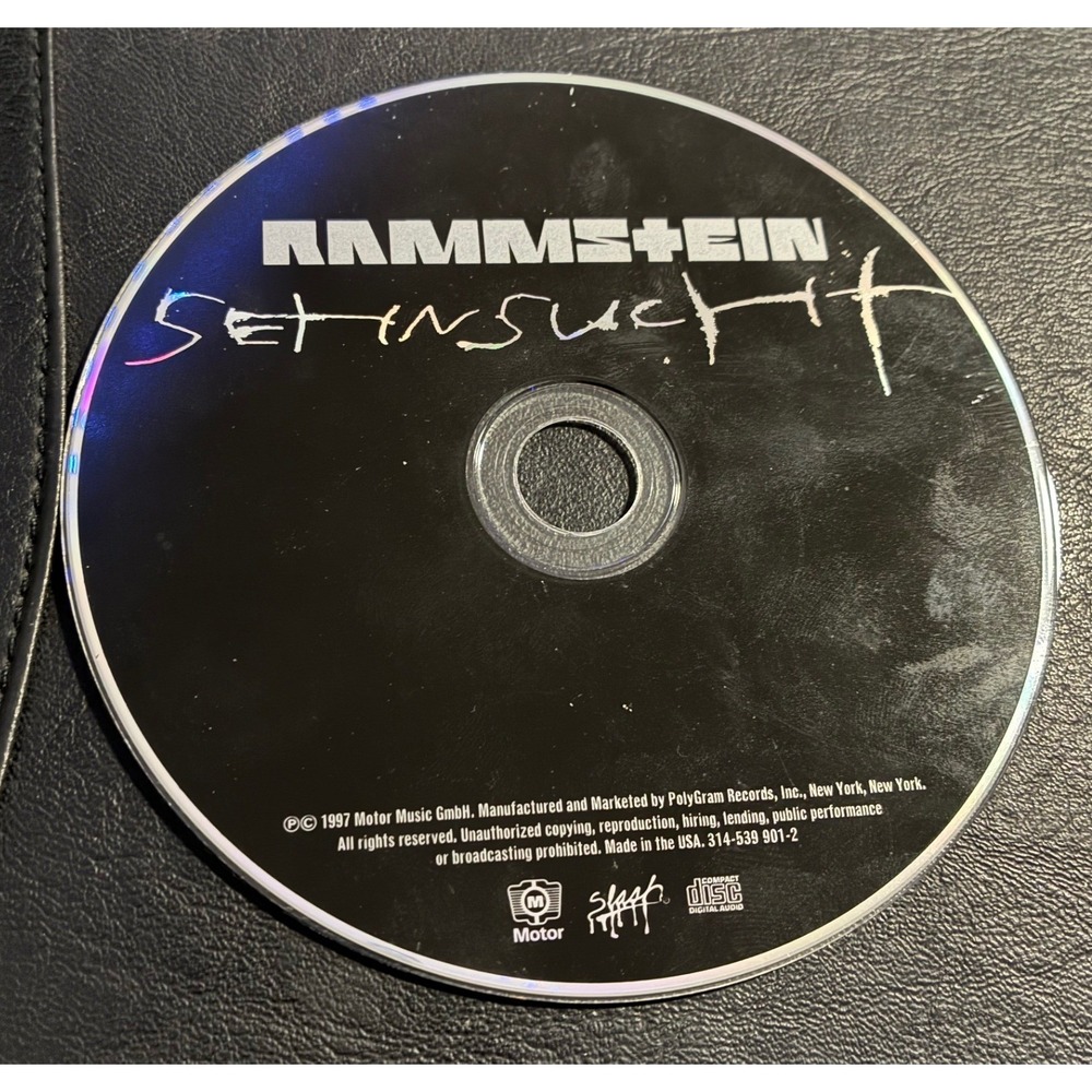 Rammstein Sehnsucht CD 1997 Industrial Metal Disc Only 314-539 901-2
